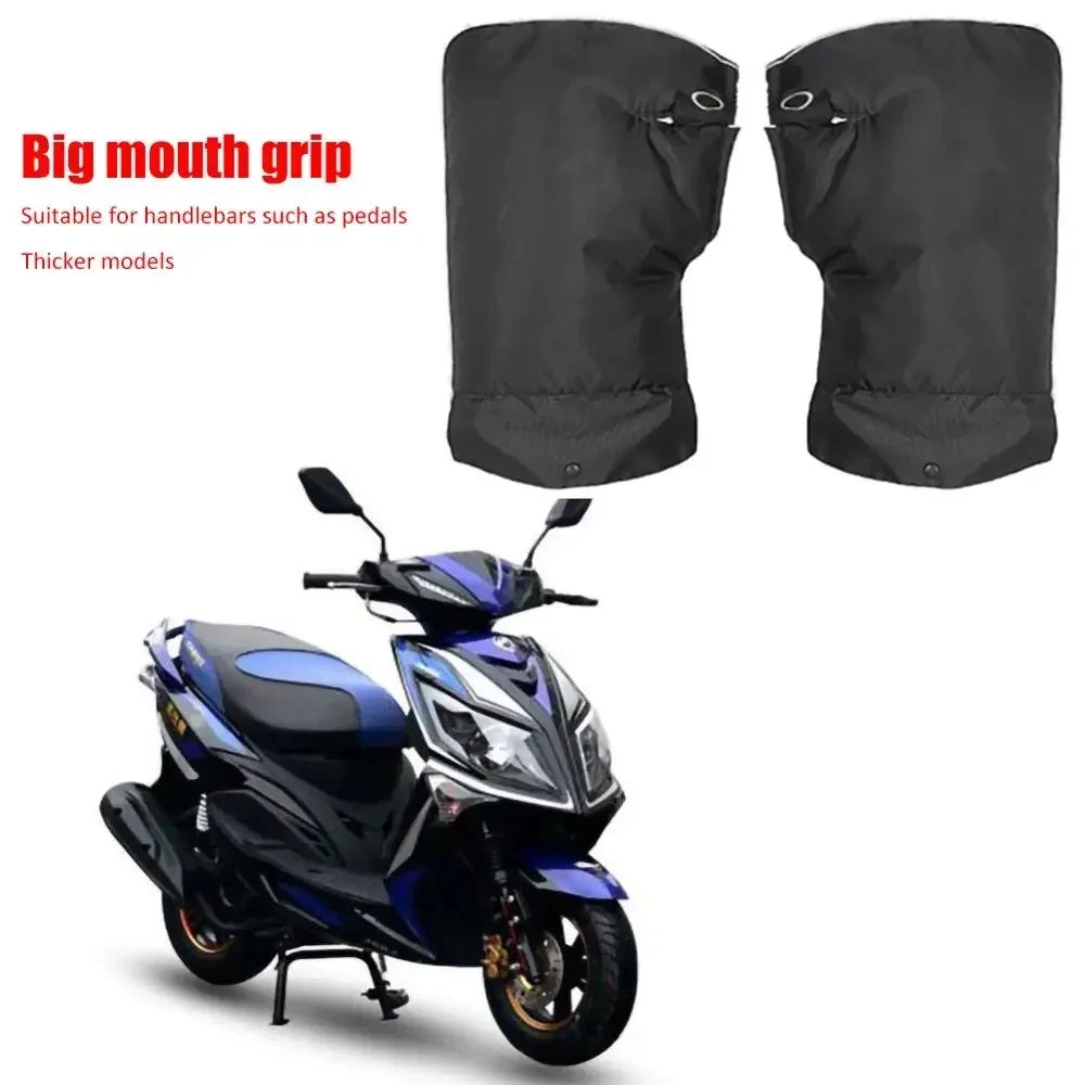 2024 Protective Electric Scooter Thick Warm Handlebar Grip Handle Bar Muff Rainproof Motorcycle Gloves Guante Moto Winter Glove