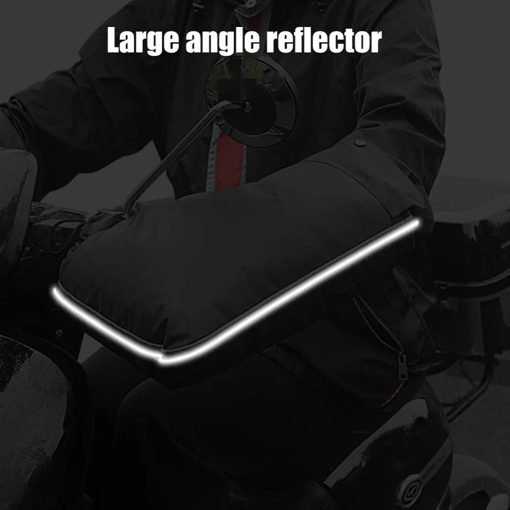 2024 Protective Electric Scooter Thick Warm Handlebar Grip Handle Bar Muff Rainproof Motorcycle Gloves Guante Moto Winter Glove